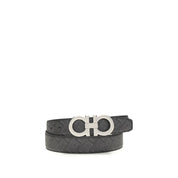 Ferragamo Black Calf Leather Regular Belt