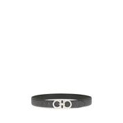 Ferragamo Black Calf Leather Regular Belt