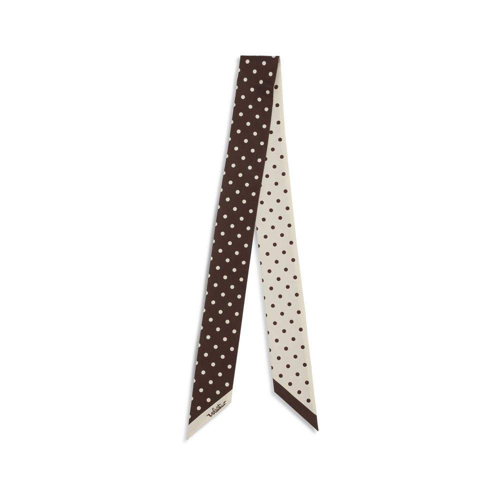 Valentino Garavani Brown Silk Scarf