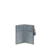 Valentino Garavani Blue Calf Leather Card Holder