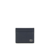 Valentino Garavani Blue Calf Leather Card Holder