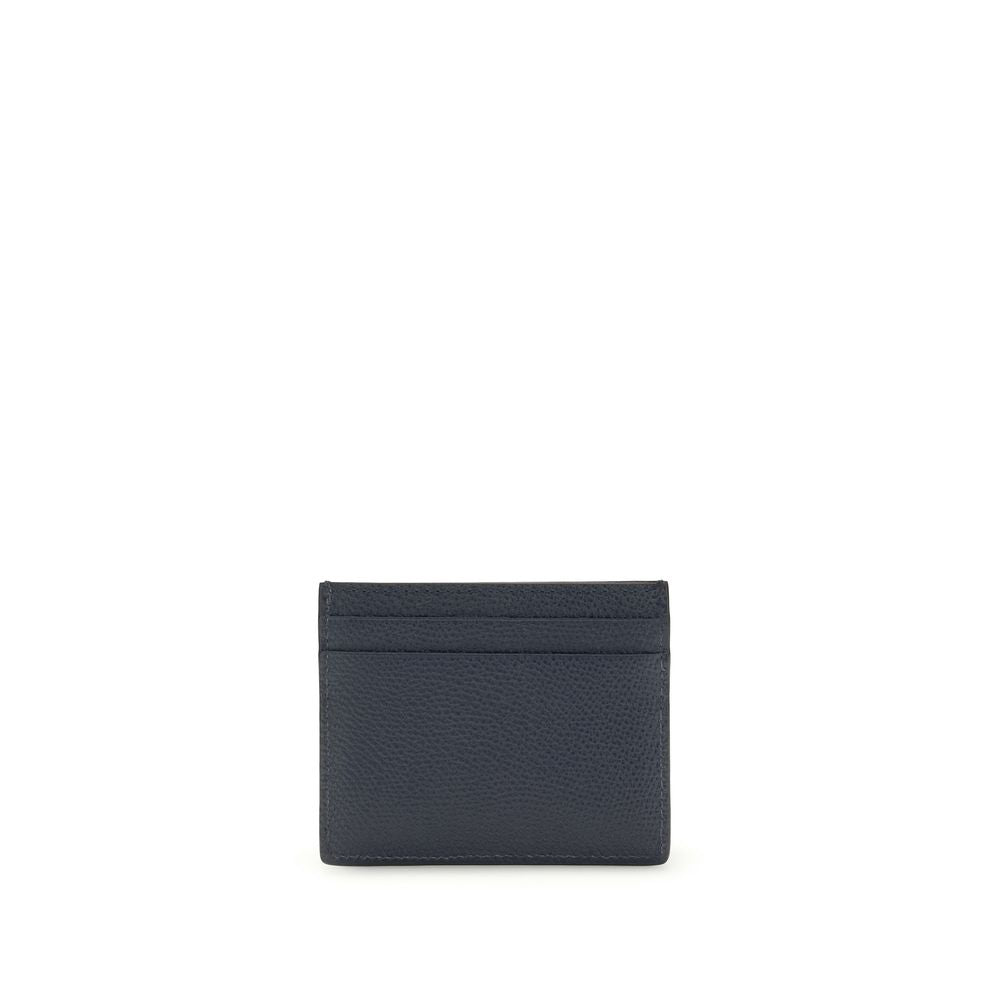 Valentino Garavani Blue Calf Leather Card Holder