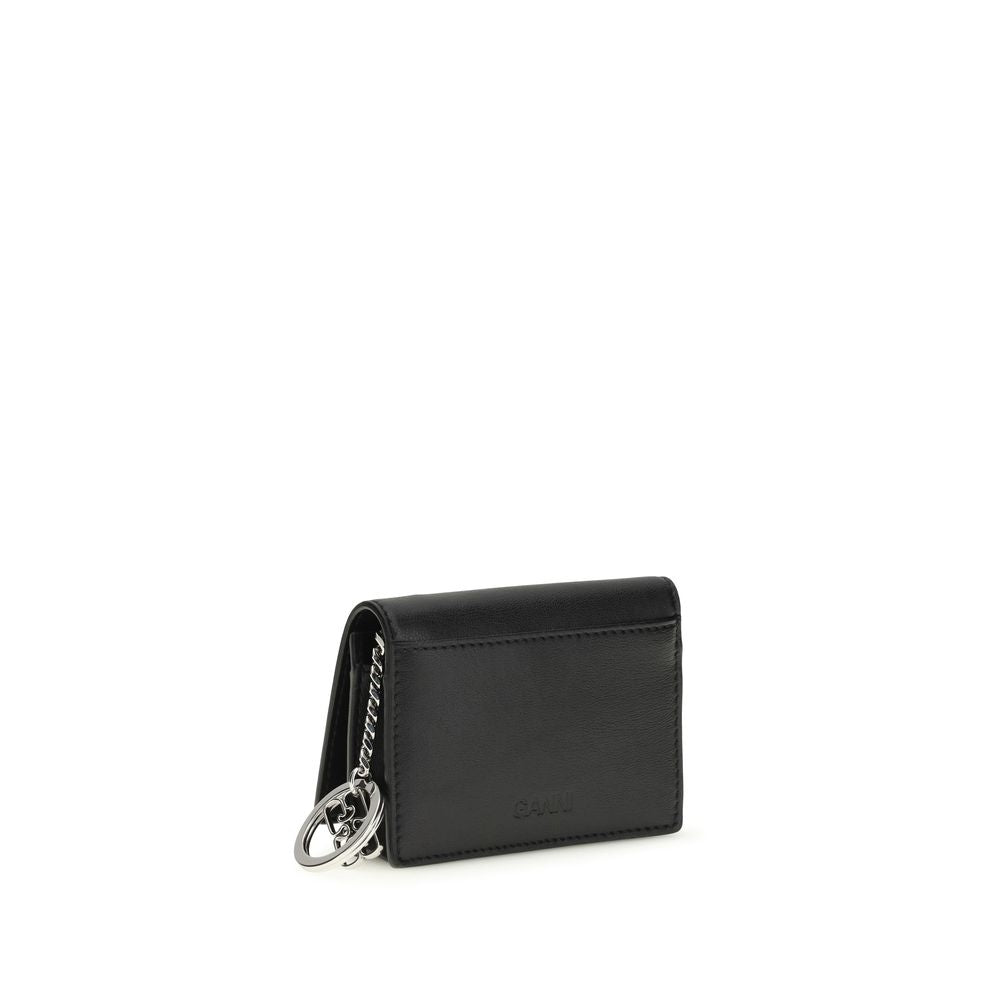 Ganni Black Polyester Card Holder