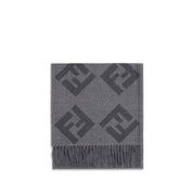 Fendi Gray Wool Scarf