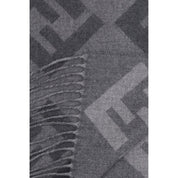 Fendi Gray Wool Scarf