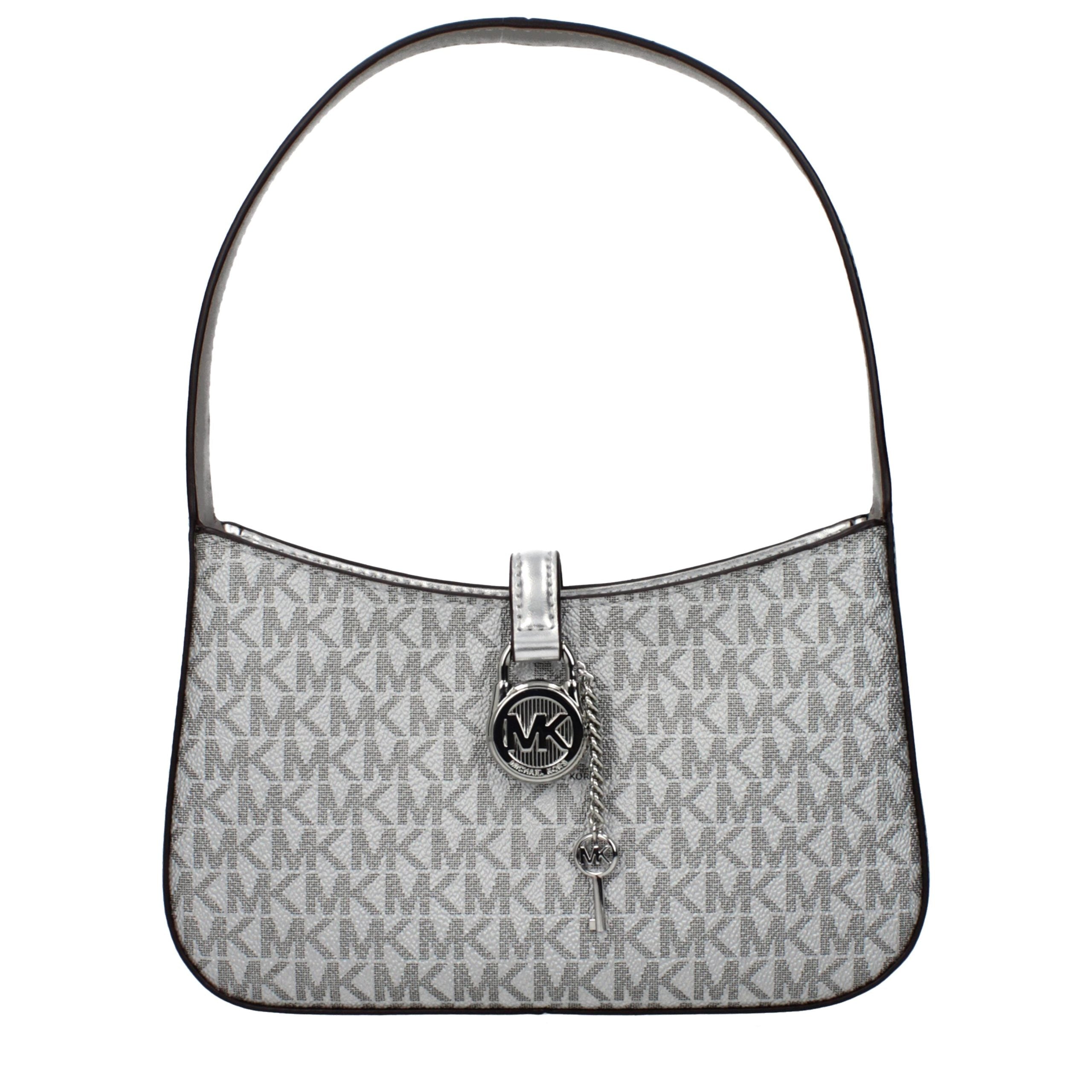 Michael Kors Silver Fabric Handbag