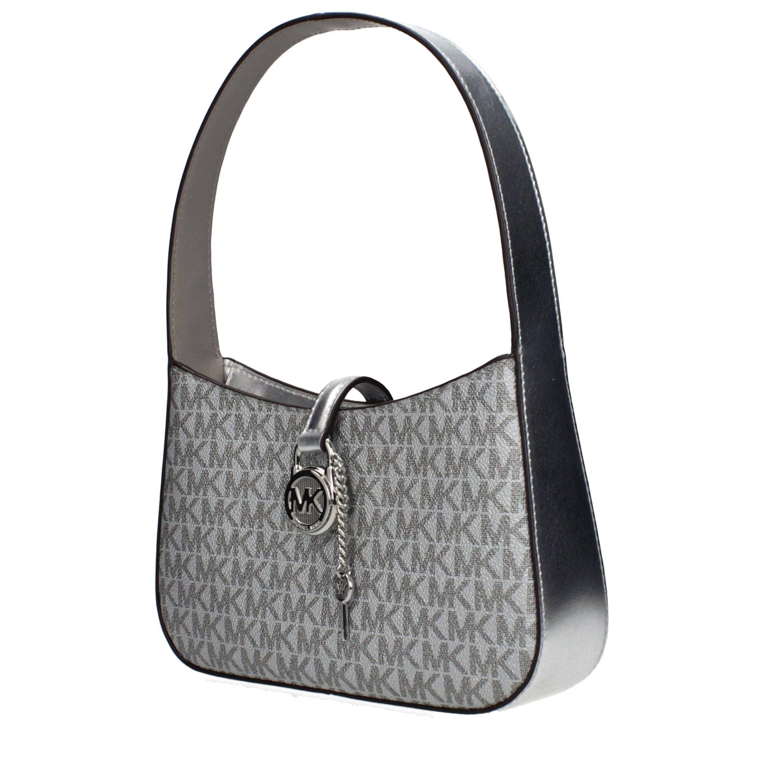 Michael Kors Silver Fabric Handbag