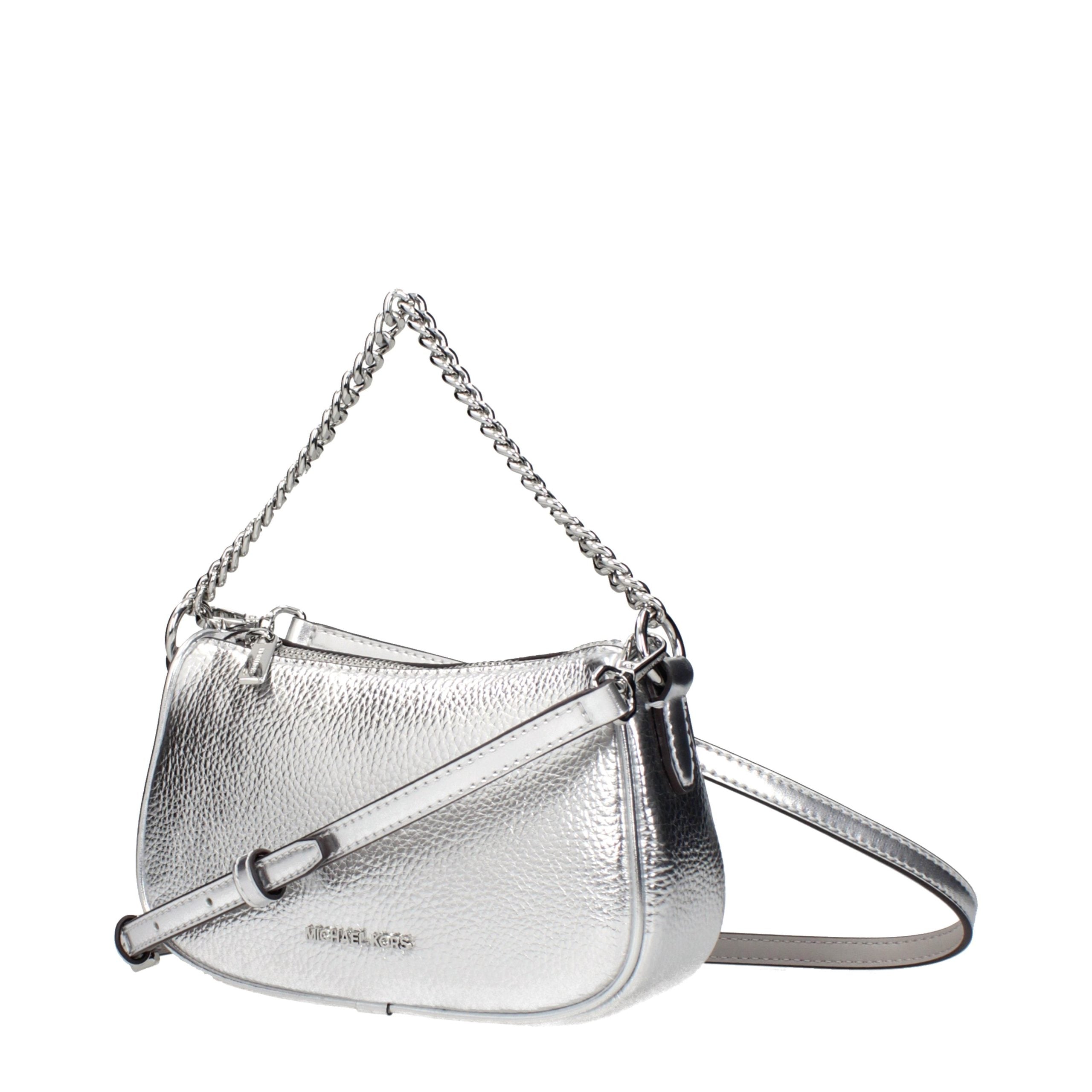 Michael Kors Silver Leather Handbag