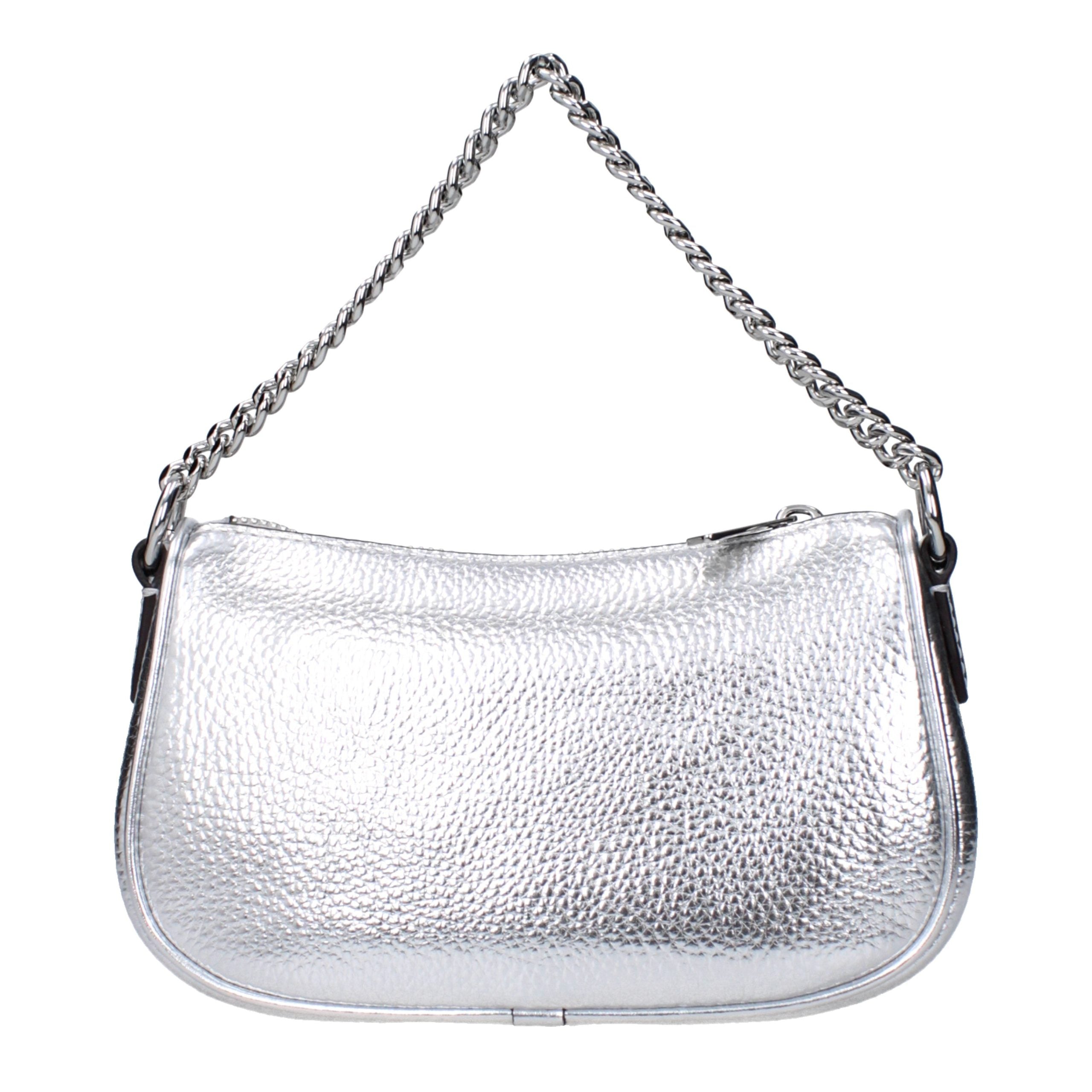 Michael Kors Silver Leather Handbag