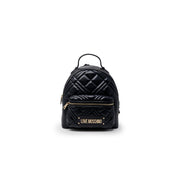 Love Moschino Black Polyurethane Backpack