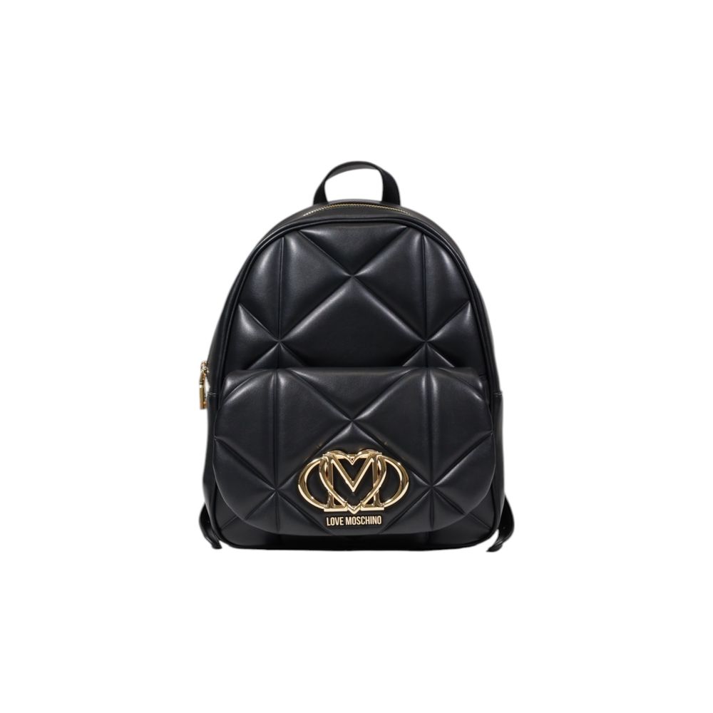 Love Moschino Black Polyurethane Backpack