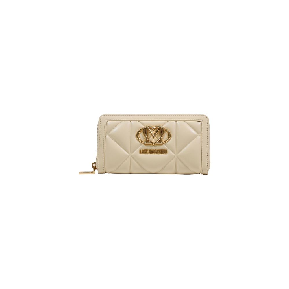 Love Moschino Cream Eco-leather Wallet
