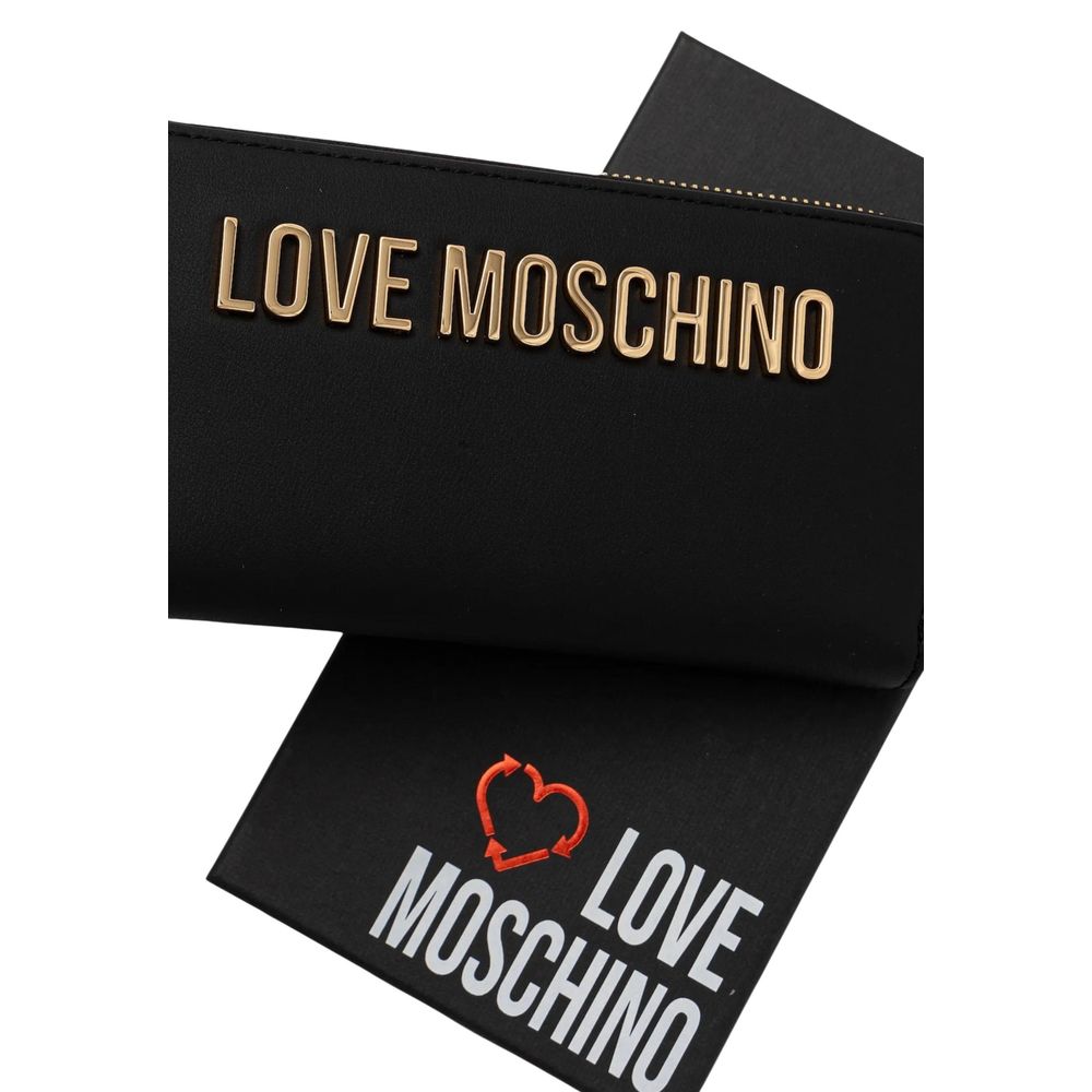 Love Moschino Black Polyurethane Wallet