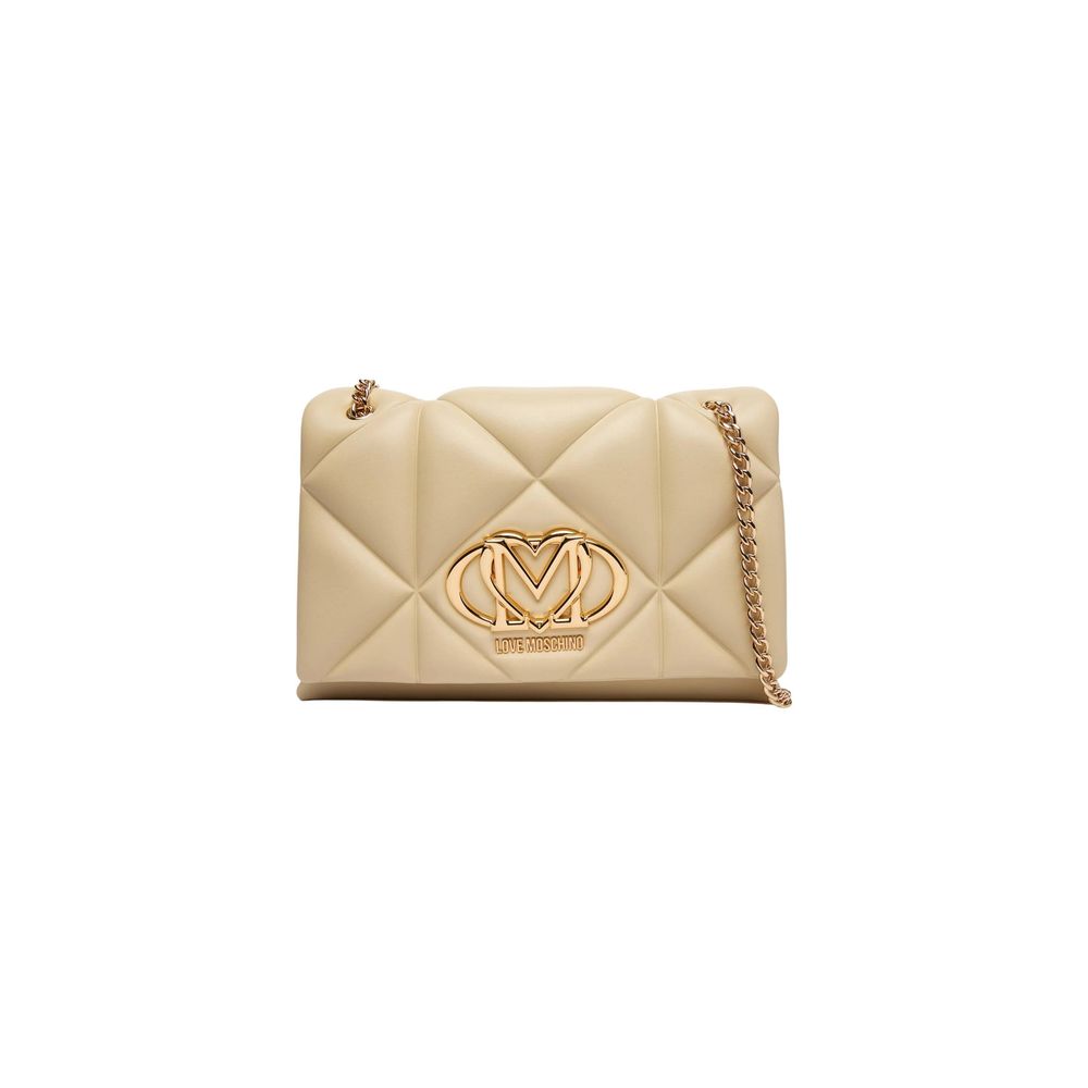 Love Moschino Beige Faux Leather Handbag