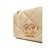 Love Moschino Beige Faux Leather Handbag