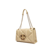 Love Moschino Beige Faux Leather Handbag