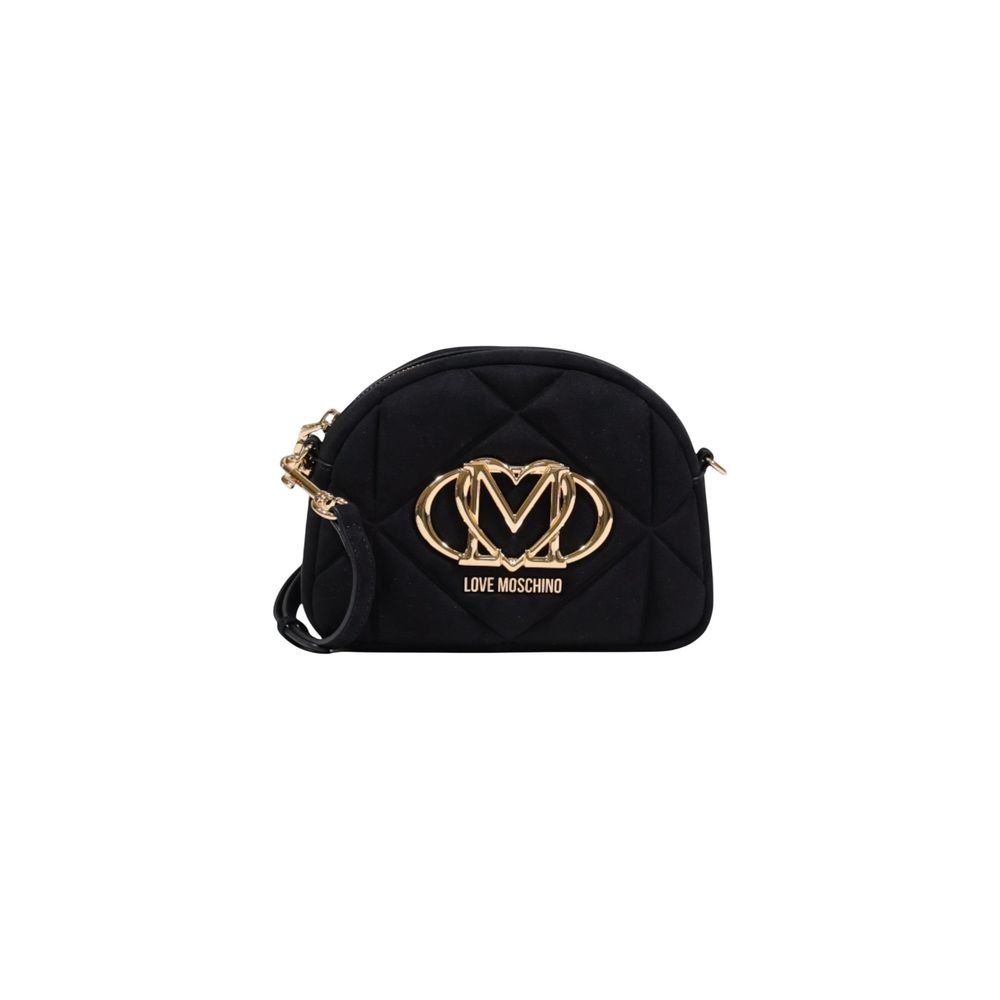 Love Moschino Black Suede Shoulder Bag
