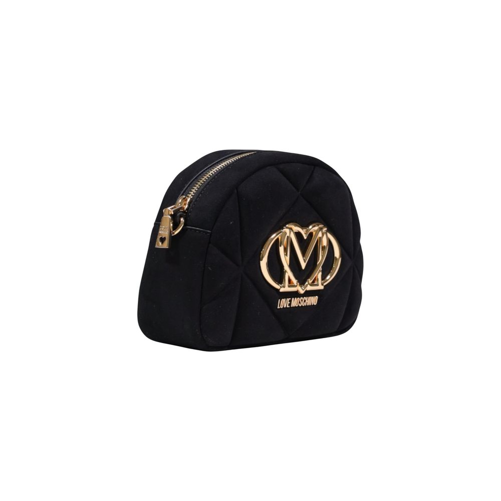 Love Moschino Black Suede Shoulder Bag