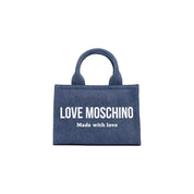 Love Moschino Blue Cotton Blend Medium Handbag