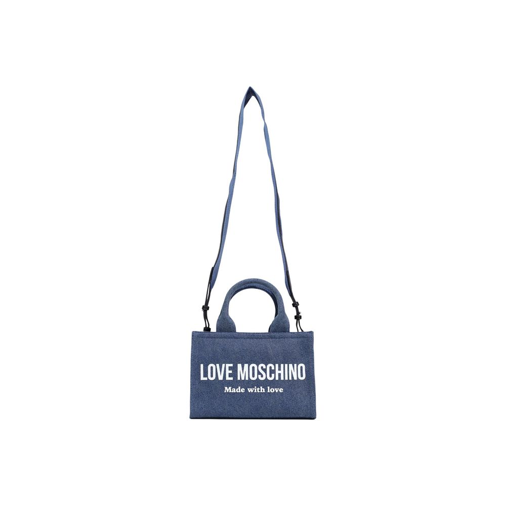Love Moschino Blue Cotton Blend Medium Handbag