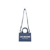 Love Moschino Blue Cotton Blend Medium Handbag