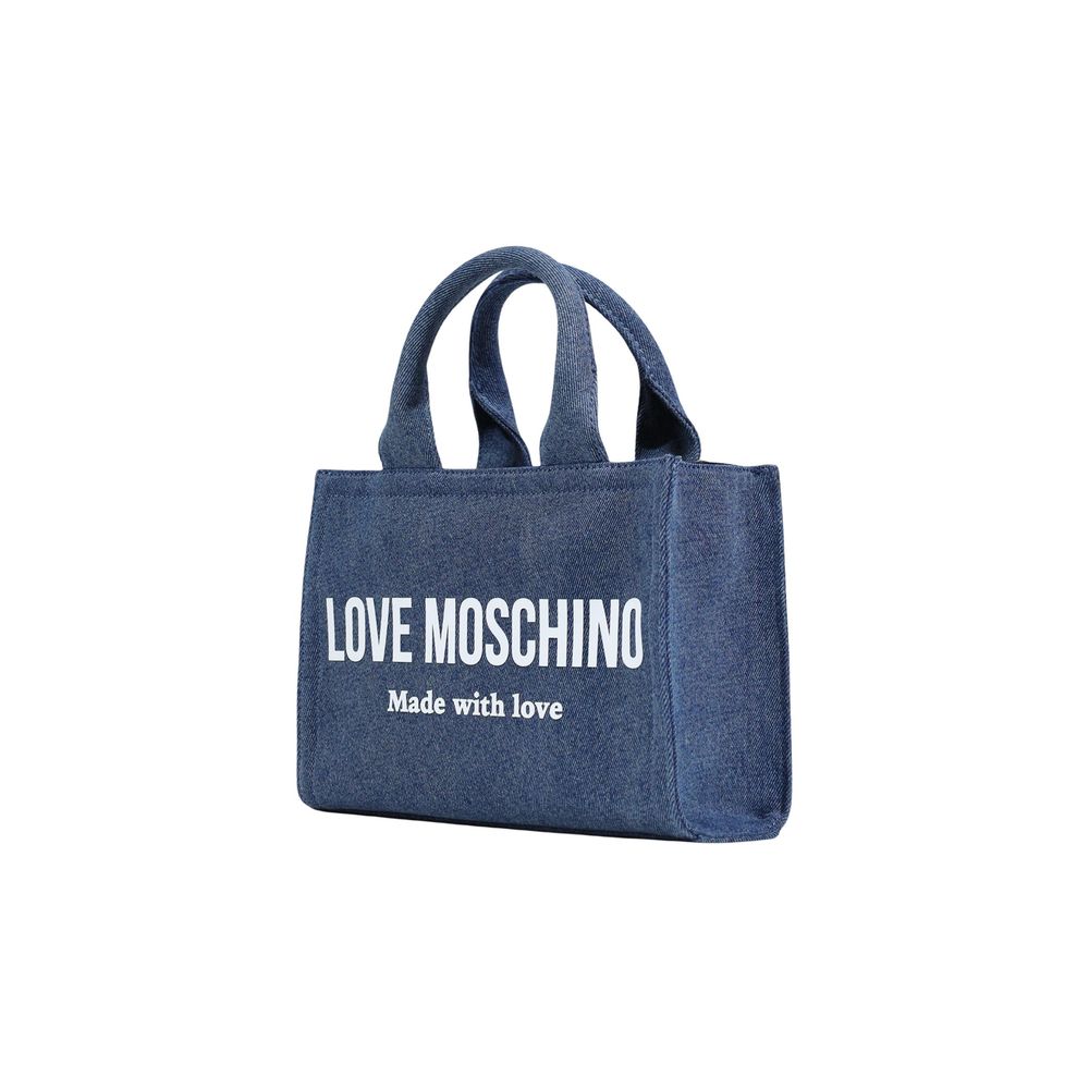 Love Moschino Blue Cotton Blend Medium Handbag