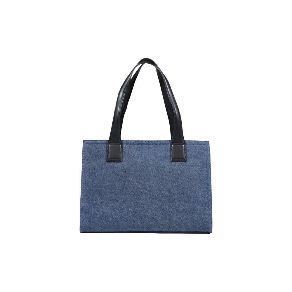Love Moschino Blue Cotton Blend Handbag