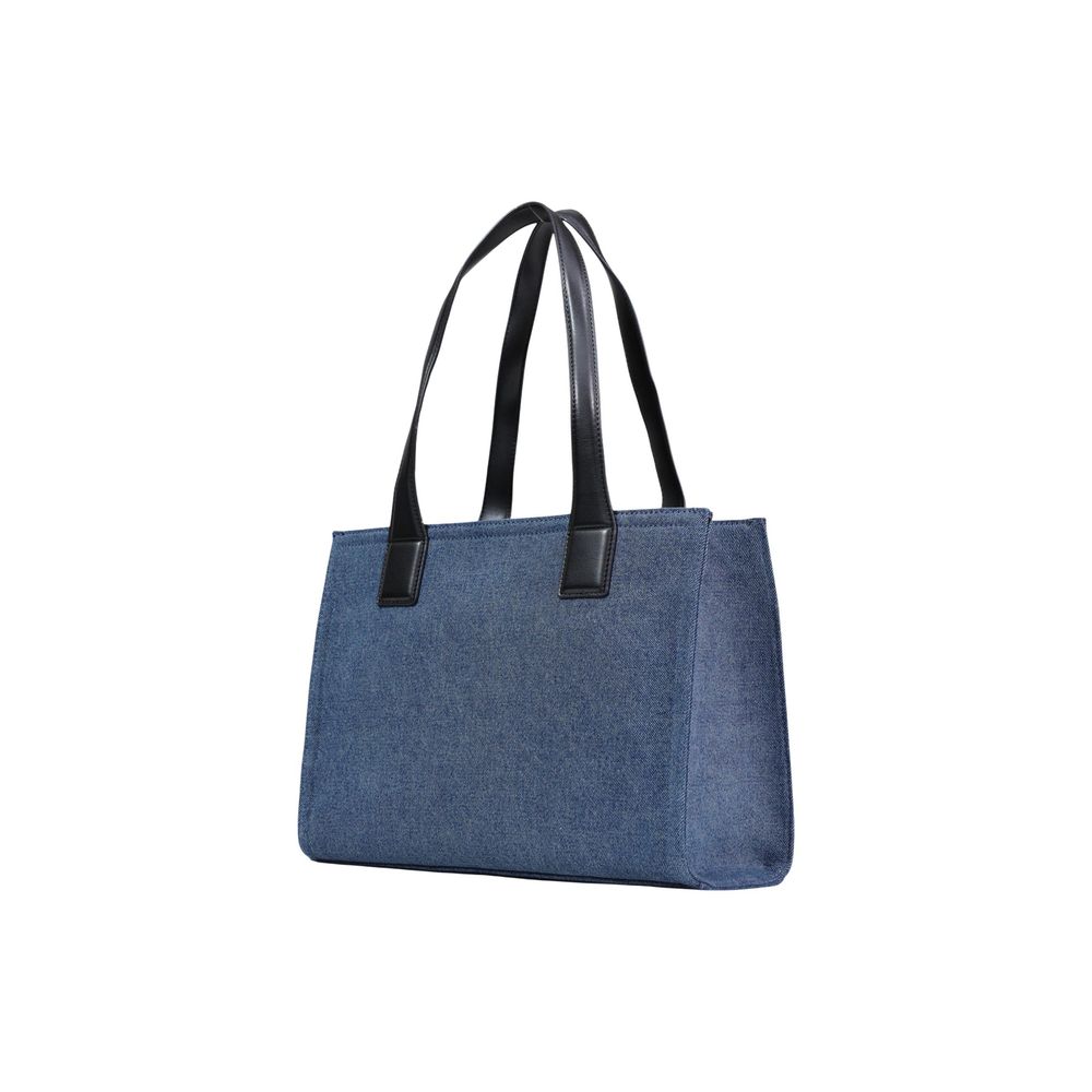 Love Moschino Blue Cotton Blend Handbag