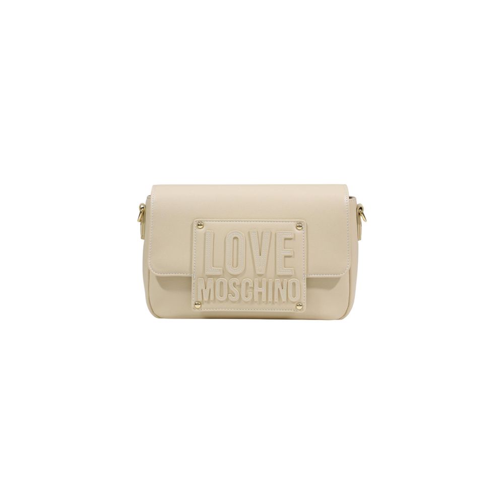 Love Moschino Cream Polyurethane Small Handbag