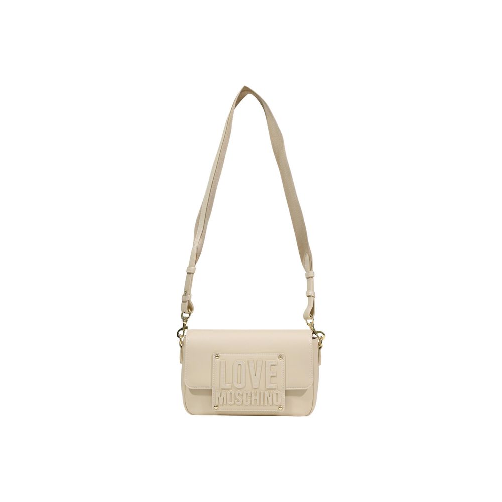 Love Moschino Cream Polyurethane Small Handbag