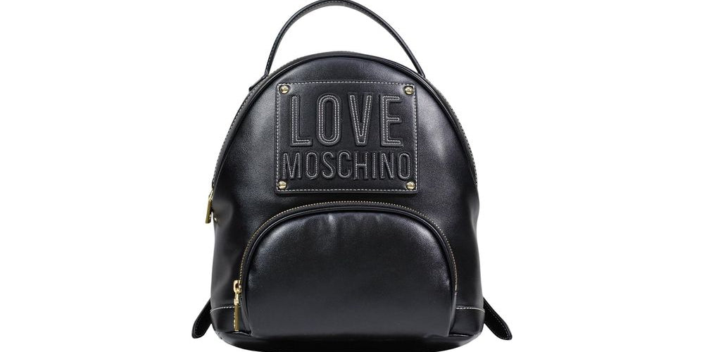 Love Moschino Black Polyurethane Backpack