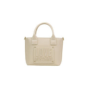 Love Moschino Cream Polyurethane Small Handbag