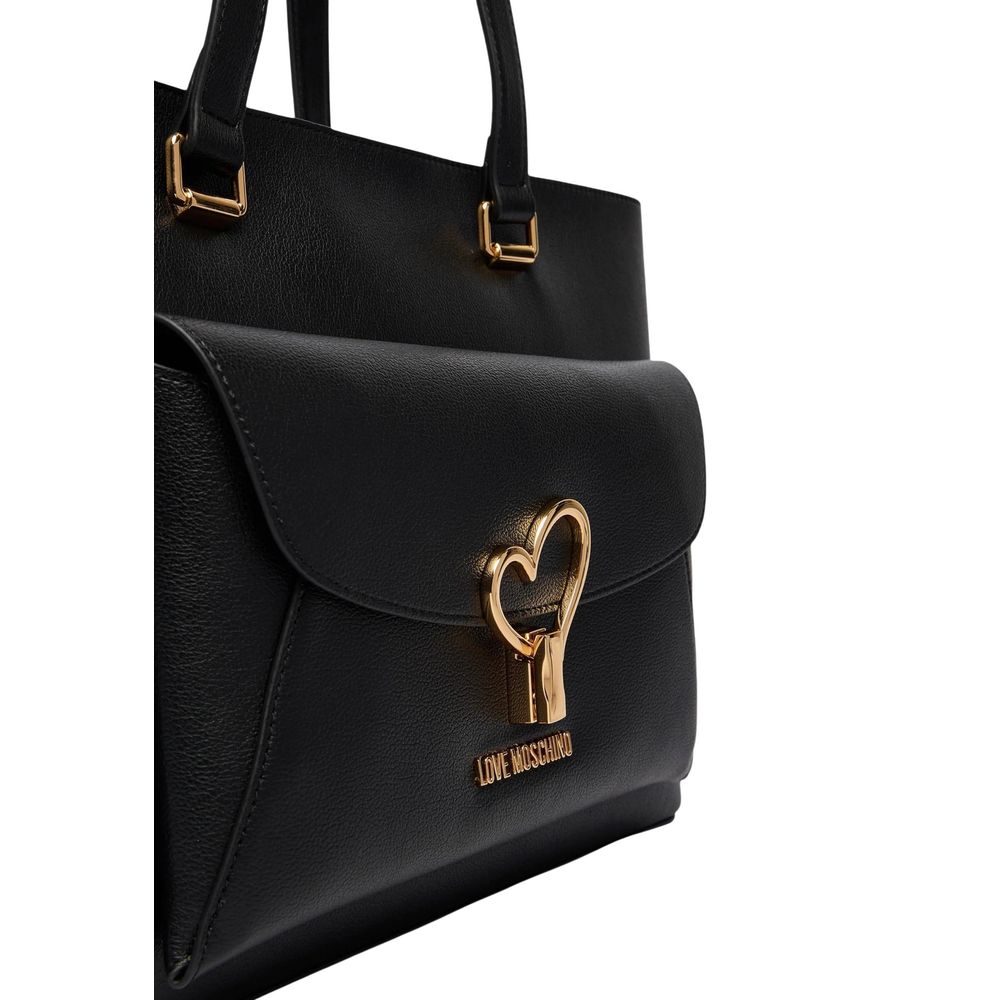Love Moschino Black Polyurethane Handbag