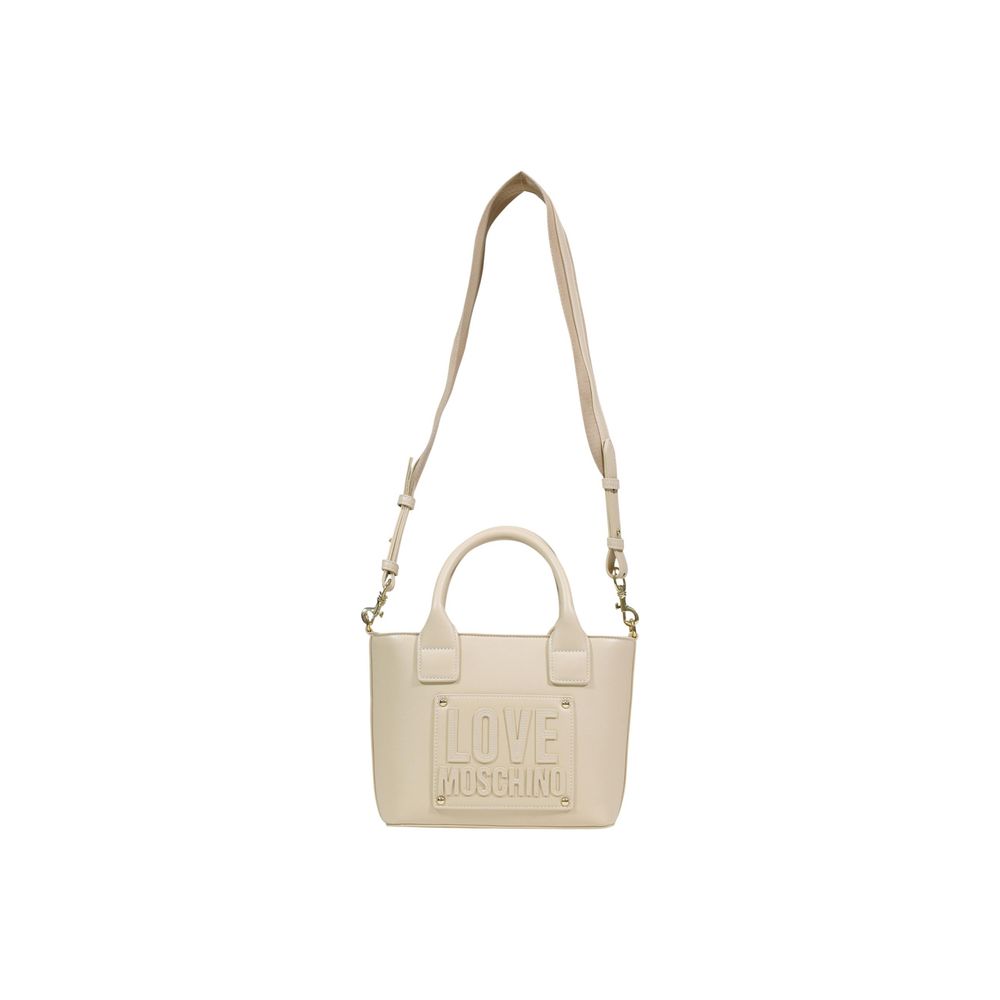 Love Moschino Cream Polyurethane Small Handbag