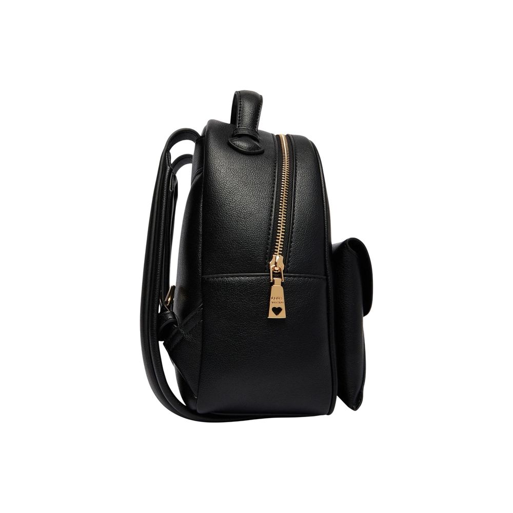 Love Moschino Black Polyurethane Backpack