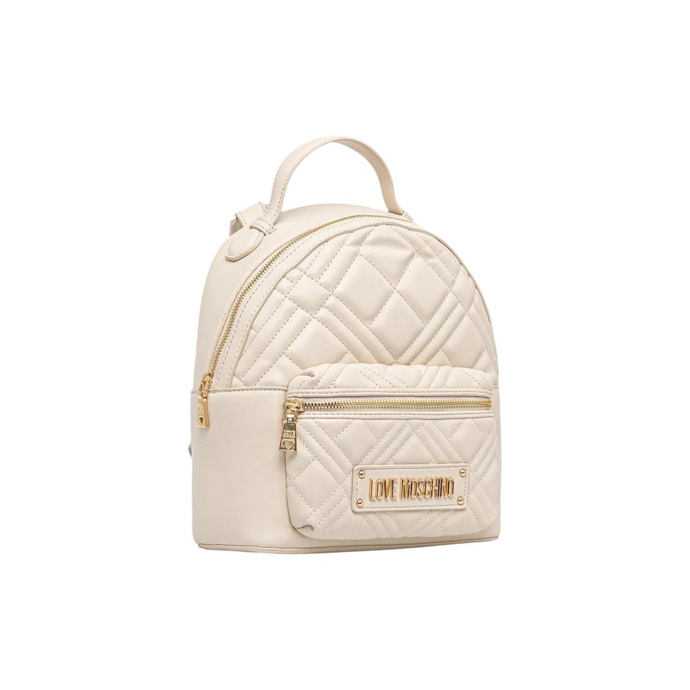Love Moschino Beige Polyurethane Backpack
