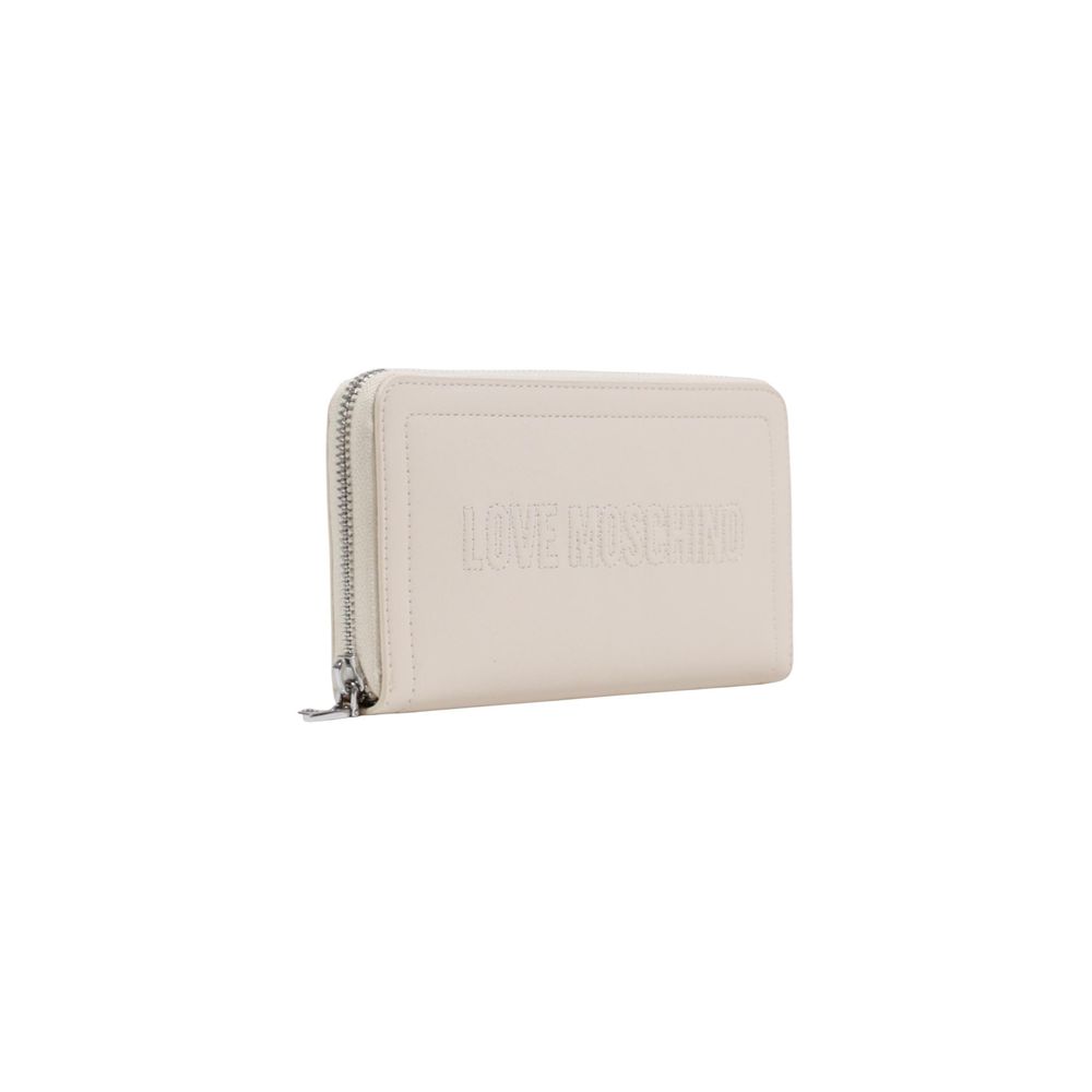 Love Moschino Beige Polyurethane Large Wallet