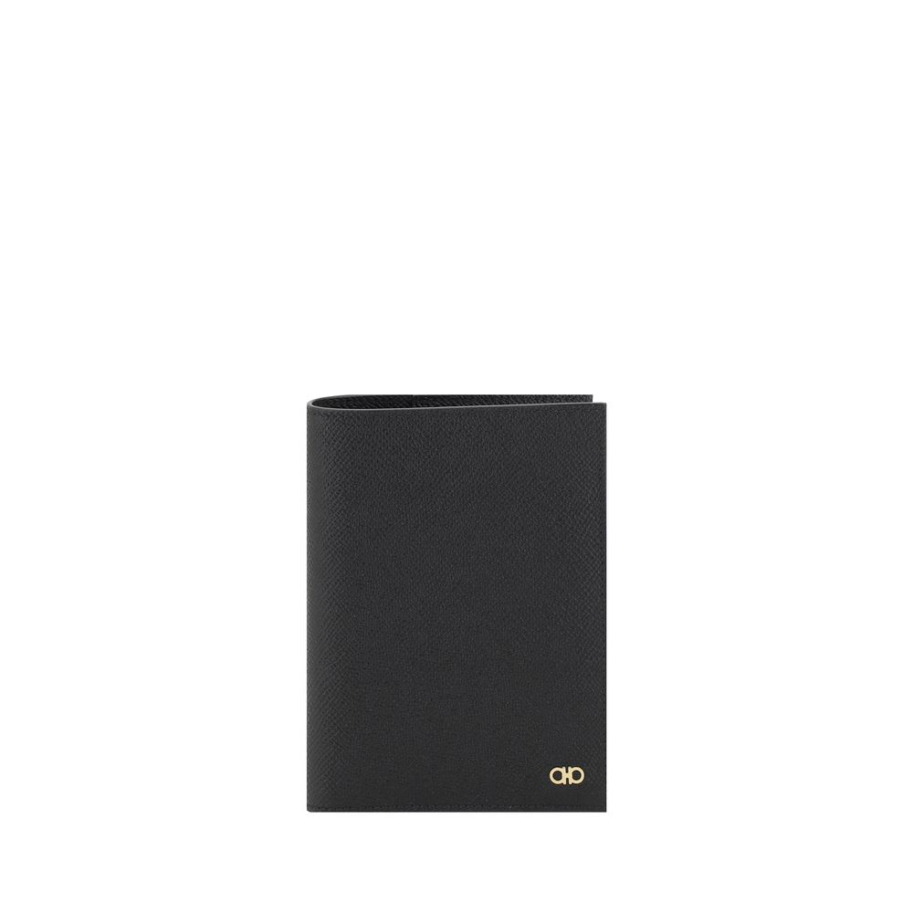 Ferragamo Black Calf Leather Wallet