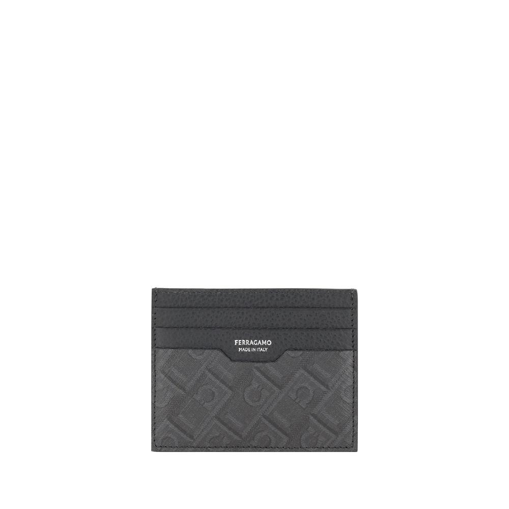 Ferragamo Gray Calf Leather Wallet