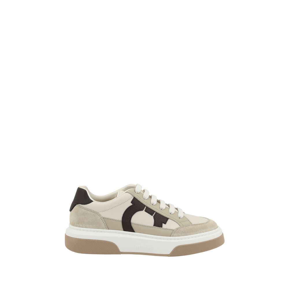 Ferragamo Multicolor Calf Leather Platform Sneakers