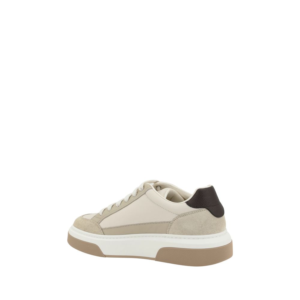Ferragamo Multicolor Calf Leather Platform Sneakers