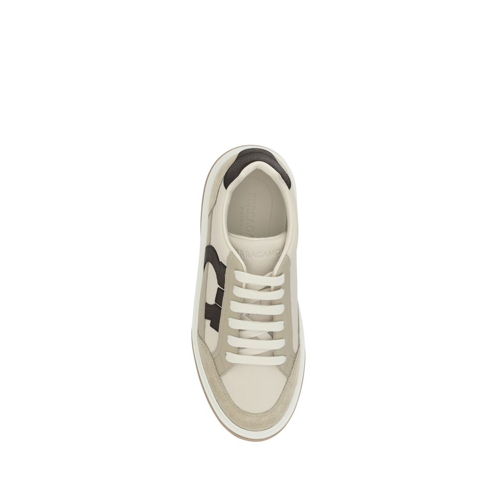 Ferragamo Multicolor Calf Leather Platform Sneakers