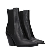 Jimmy Choo Black Leather Ankle Boots