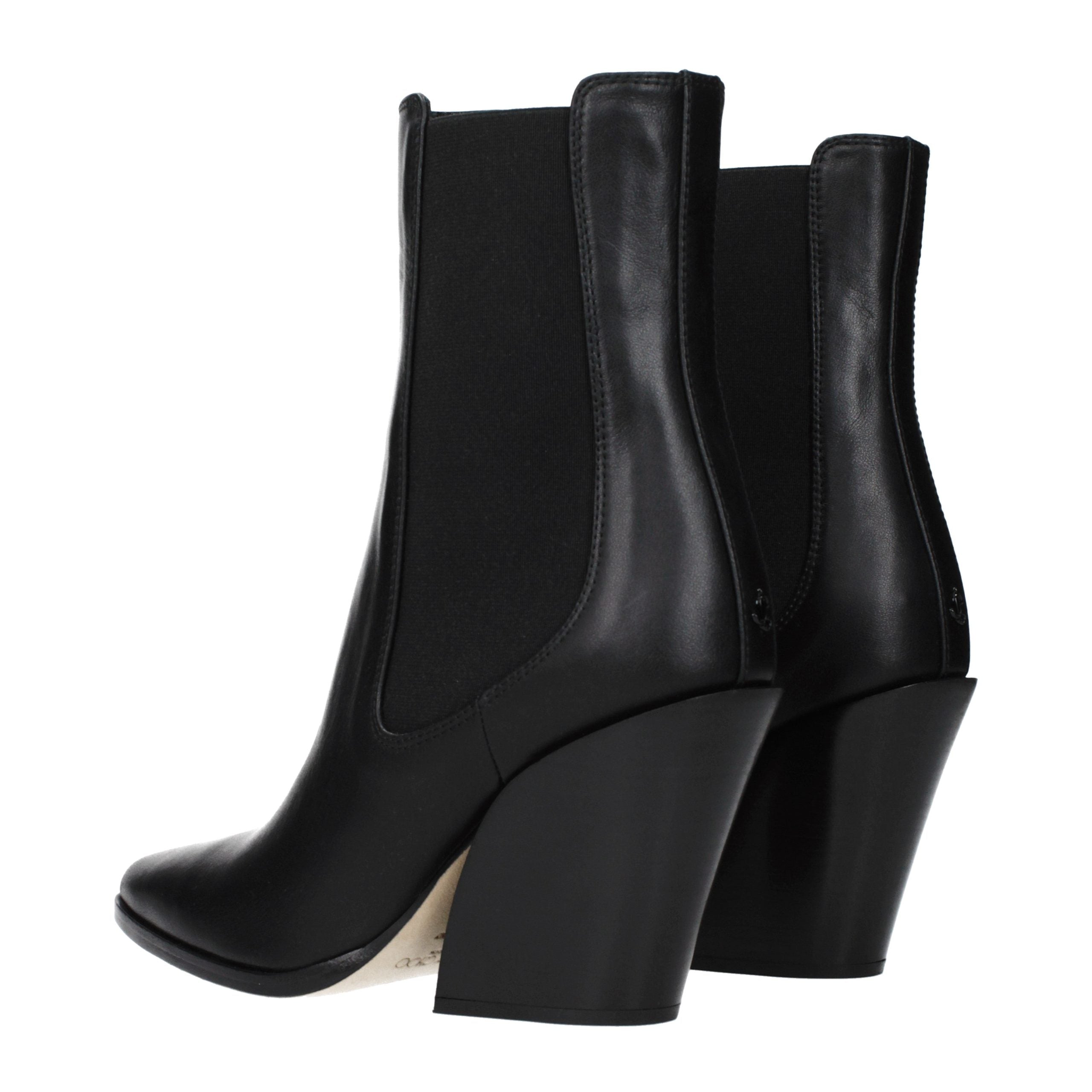 Jimmy Choo Black Leather Ankle Boots