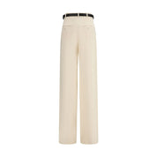 Max Mara Ivory Triacetate Dress Pants