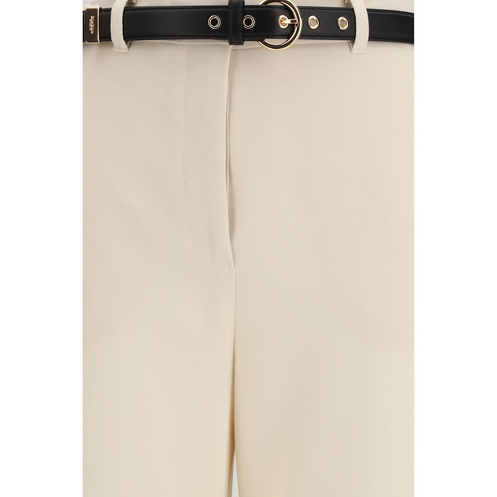 Max Mara Ivory Triacetate Dress Pants
