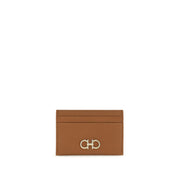 Ferragamo Brown Calf Leather Card Holder