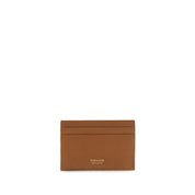 Ferragamo Brown Calf Leather Card Holder