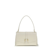 Ferragamo White Calf Leather Shoulder Bag
