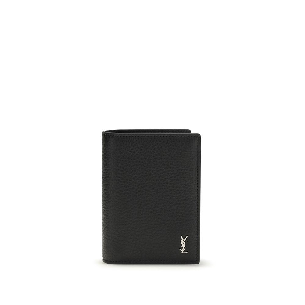 Saint Laurent Black Calf Leather Wallet